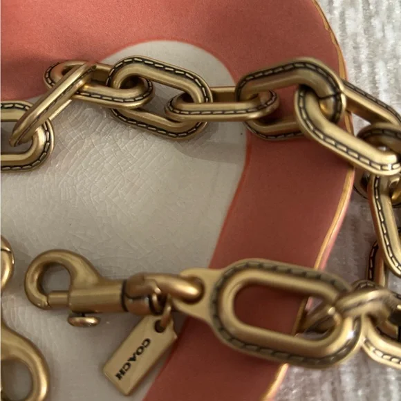 Coach Link Chain Strap CE728 Gold Chain Shoulder Strap - Picture 3 of 5